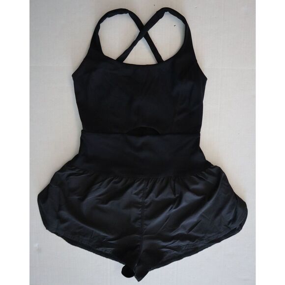 FP Movement OB1227782 Women's Sz XS Black Righteous Runsie One-Piece Romper - Picture 1 of 15